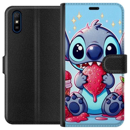 Kompatibel Tegnebogsetui til Xiaomi Redmi 9A Strawberry Stitch