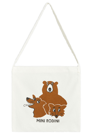 Mini Rodini Camp Tygpåse Accessoarer Unisex Vit ONESIZE