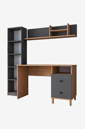 Hanah Home - Skrivebord Lilium - Grå - Skriveborde - Fra Homeroom