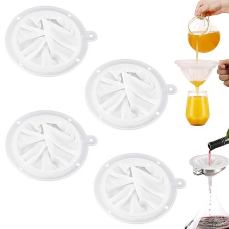 4-pak nylon si, fintmasket, 200/300/400/450 mesh køkkensi, drikkevarefilter, vinfilter, fin fødevaregodkendt si