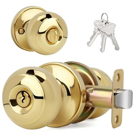 Platt Kula Dörrknopp med Nycklar för Entrédörrar FTD