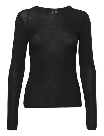 Yaswoola Ls O-Neck Top Black YAS