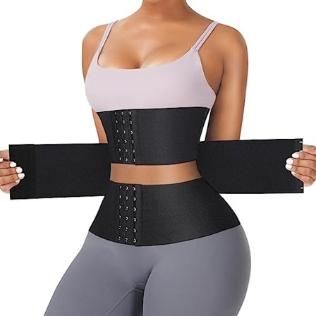 Midjetrener for kvinner 3-delt timeglass underbust body shaper med 3 stålfjær og