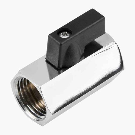 Biltema - Minikuleventil rett 3/8" x 3/8"