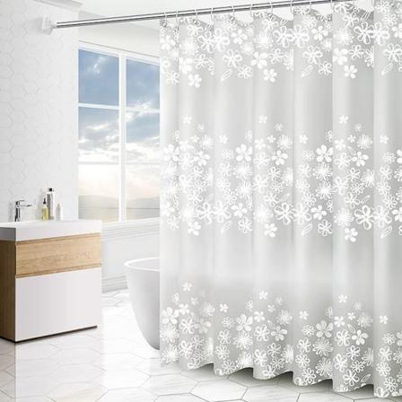 Duschdraperi 3D halvtransparent badrumsdraperier miljövänlig tvättbar badrumsdraperi, 72x79in