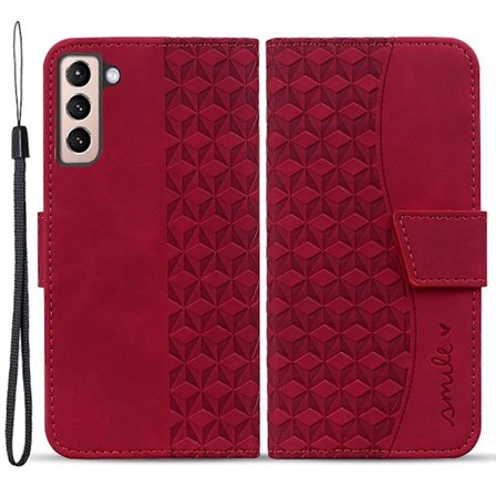 For Samsung Galaxy S23+ Deksel Preget PU Lær Lommebok Stativ Smartphone Deksel