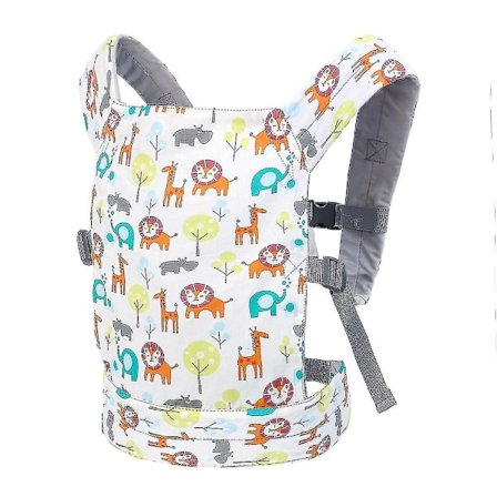 Justerbar dukkebæresele med justerbare stropper foran og bak