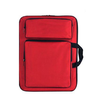 Tegnetaske til børn, håndholdt tegnetaske, skuldertaske - Rød