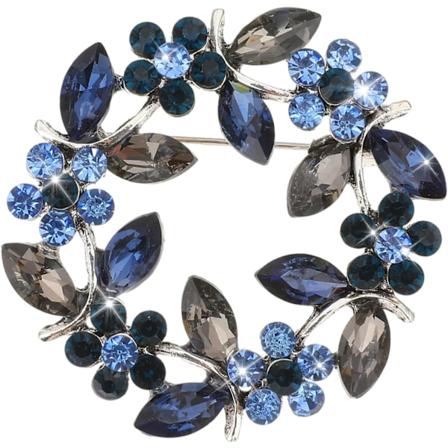 Kristallbroschnålar Rhinestone Broscher blå