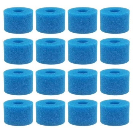 16 st Återanvändbara Tvättbara Skumfilterpatroner S1 Typ för Intex Pure Spa