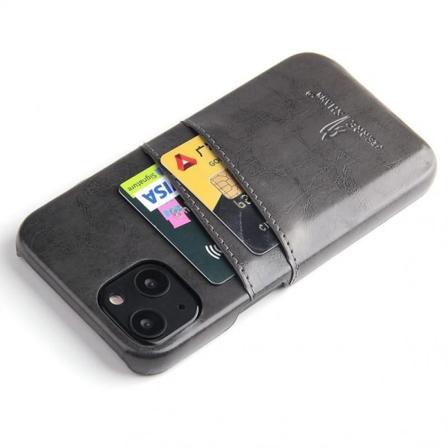 Iphone 14 Plus Stötdämpande Korthållare Retro Svart
