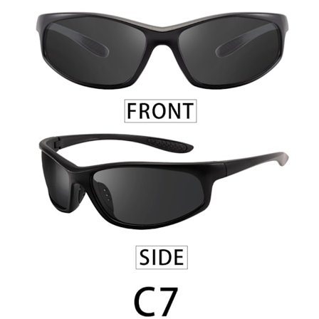 2 stk. Sorte-Polariserede Sports Solbriller UV400 Beskyttelse, Mænd og