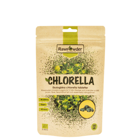Rawpowder Økologiske Chlorella Tabletter 300 st