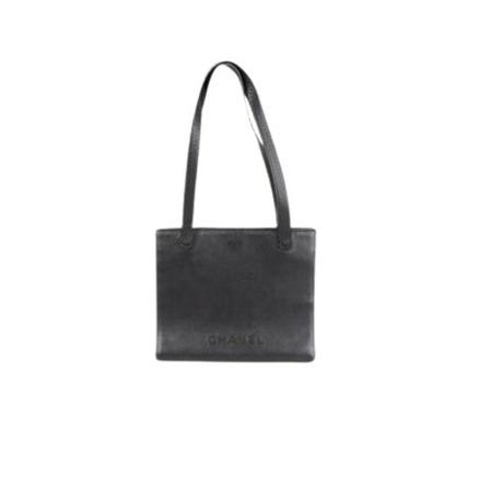 Chanel Vintage, Pre-owned Leather Tote Bag Zwart, Dames, Maat:ONE Size