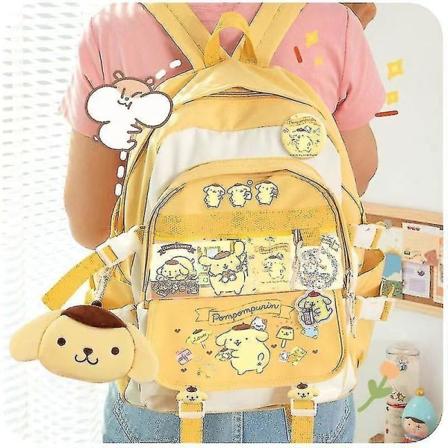 Ny Sanrio Kuromi Rygsæk Skuldertaske Pompompurin My Melody Studerende Skole Taske Stor Kapacitet Tegneserie Sød Skole Taske (FMY) type1