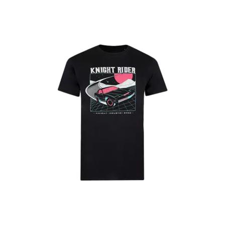 Knight Rider Neon T-shirt För Män Xl Svart/vit/rosa
