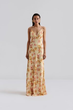Malina - Cornelia maxi dress - 38 - Lemon Peony