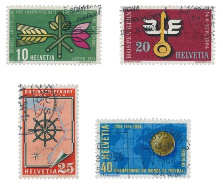 Schweiz 1954 - MICHEL 593/96 - Stemplet