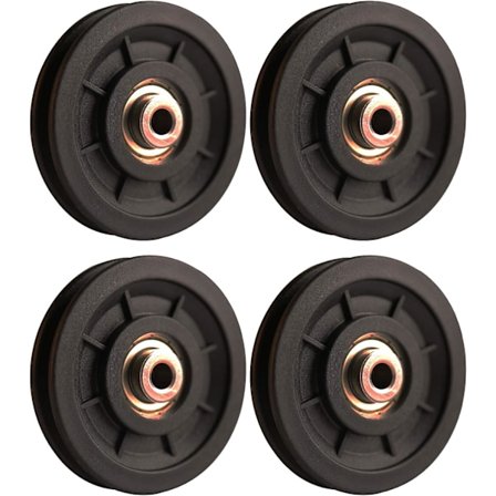 4 stk 90mm kulelager nylon trinse, vektløfting trinse, universalhjul for kabelmaskin treningsutstyr garasjeport, skyvedør trinse