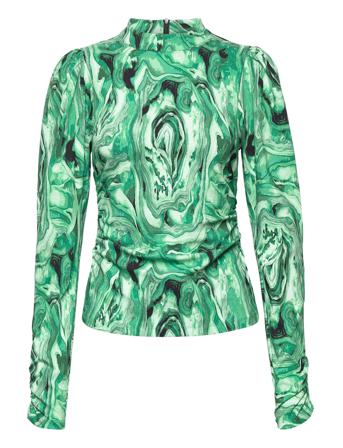 Ravagz Blouse Bluse Langermet Grønn Gestuz