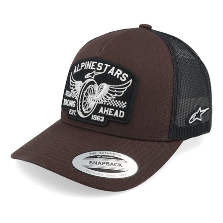 Alpinestars - Heritage Patch Hat Brown/Black Trucker Trucker Brown Cap - @ Hatstore