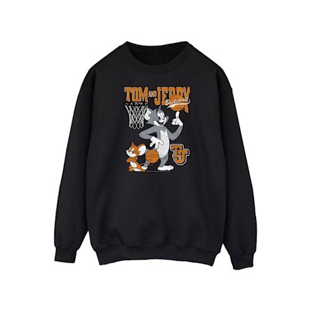 Tom och Jerry Herr Spinning Basketboll Bomull Sweatshirt XXL Svart