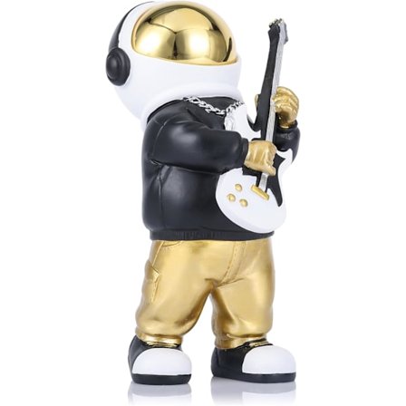 Kreativ astronaut-ornament, gave til barn, gylden astronautstatue for soveromsdekor og herre-rom