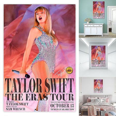 Taylor Swift The Eras Tour -juliste, seinätaide, 13. lokakuuta, maailmankiertue, elokuvajulisteet, Swift-seinäkoriste, kehystämätön, faneille lahja (