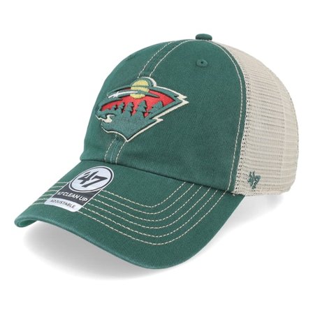 47 Brand - NHL - Green - trucker - Cap - Minnesota Wild NHL Trawler Clean Up Dark Green Trucker - Hatstore