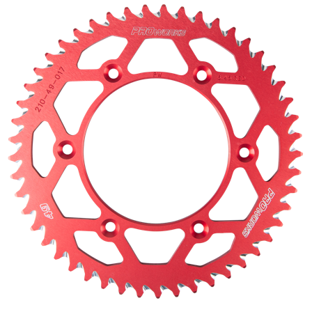 Zadní Rozeta Proworks Aluminium Červená - Honda XR 600R 1991-2000