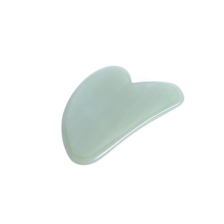 Massage Gua Sha Massageværktøj Natursten Håndlavet Plade til Spa Akupunktur - Hjerteformet Aventurin Grøn)