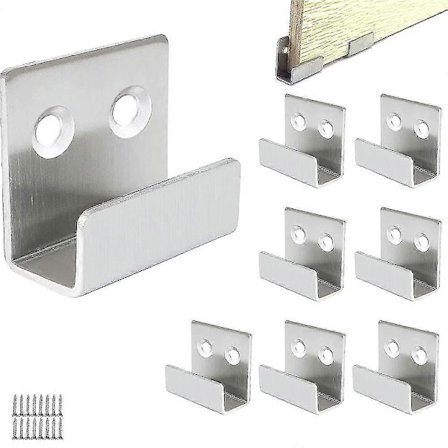 50 kg bärande väggkrokar i rostfritt stål för badrum och kök, rymmer 8 tavelramar eller displayställ