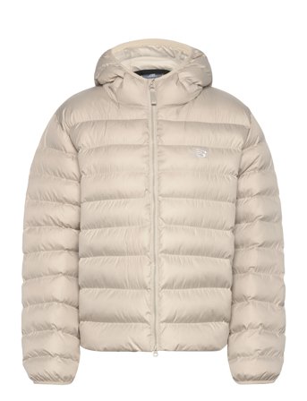 New Balance Sport Essentials Hooded Puffer Jacket - Cream - M