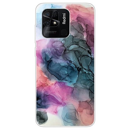 Marble Xiaomi Redmi 10C Suojakotelo - Osmose Of Rose And Vihreä