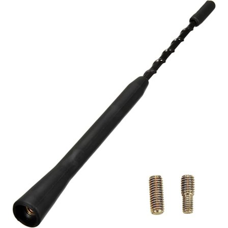 Auton FM Dab -antenni, 23 cm auton antenni, universaali autoradioantenni tehokkaalla FM/AM/Dab-vastaanotolla, 5 mm ja 6 mm adapterilla