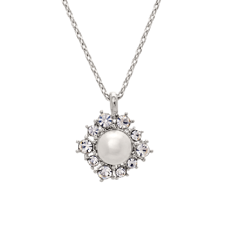 Lily and Rose Emily Pearl Necklace - Ivory Halsband Dam Silver ONESIZE