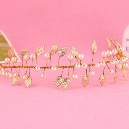 Naisten hiuspanta häät diadeemi kulta