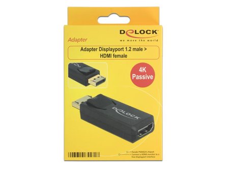 Delock 4K Passive - video adapter - DisplayPort / HDMI