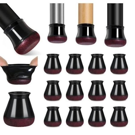 Silikon Stolsdynor - BRAND - 15st - Anti-Rep - Förtjockad Filt - Svart