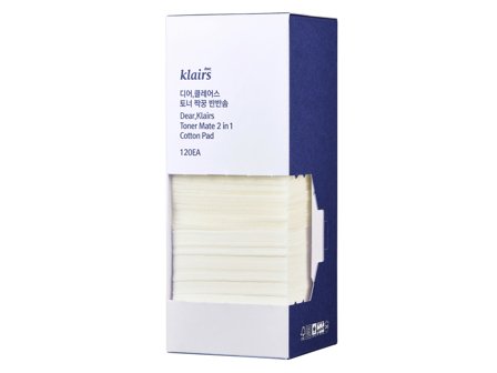 Klairs Toner Mate 2 in 1 Cotton pad, 120 stk.