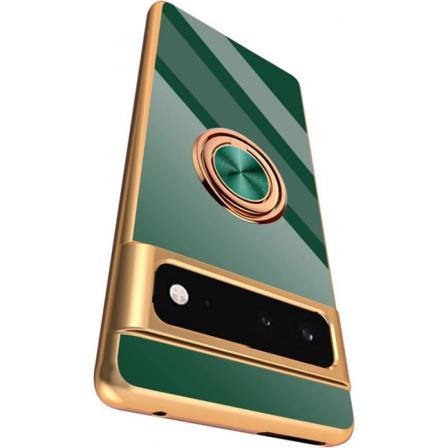 Google Pixel 7 Pro Elegant & Stöttåligt Skal Med Ringhållare Fla Svart