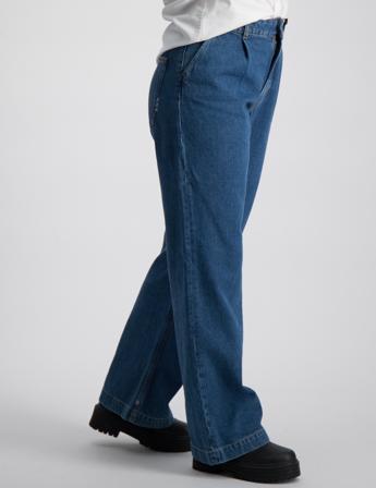 Scotch & Soda The Shore wide leg pleated denim chino Sininen Farkut Tytöt - Kids Brand Store
