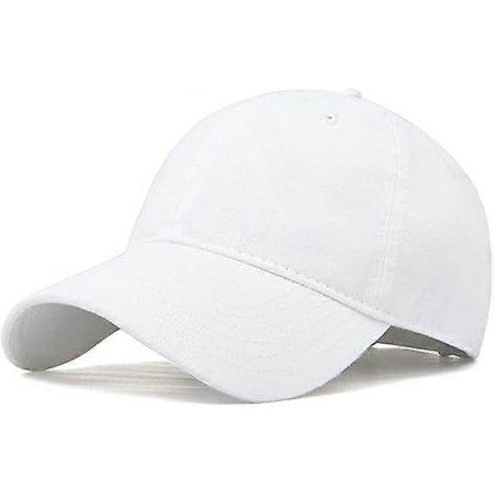 Baseball kasket Unisex afslappet udendørs sportskasket Justerbar baseball kasket Hvid