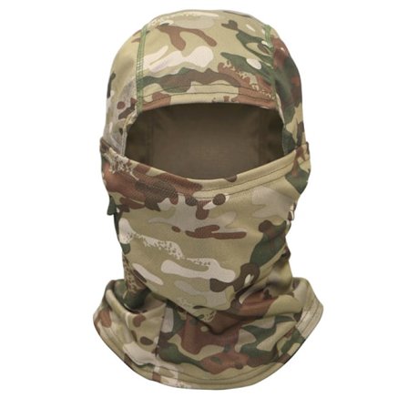 Fugttransporterende camouflage balaclava hue til udendørs sport, vandring og cykling - Solbeskyttelse og komfortabel hovedbeklædning