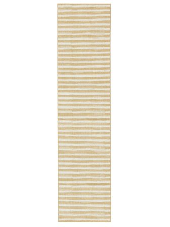 Wasbaar Binnen-/Buitenkleed Dune Lichtgeel/Wit Gangloper Klein Oeko-Tex Vloerkleed