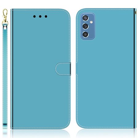 Mirror Samsung Galaxy M52 5G flip case - Sininen