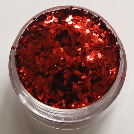 Kynsien glitter - Neliö - Punainen - 8ml - Glitteri