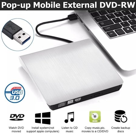 Extern CD/DVD-enhet, USB 3.0 Bärbar CD/DVD+/- RW-enhet U,ZQKLA