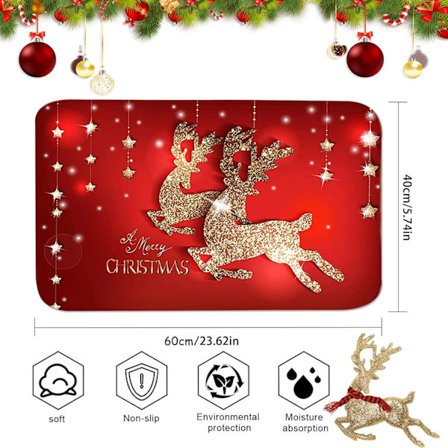 *Julegulvmatte, juletepper dørmatter, innendørs tepper sklisikre*