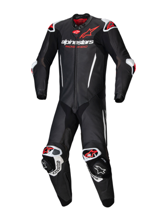 Tuta in Pelle Alpinestars GP-R7 Nero/Bianco/Rosso 60
